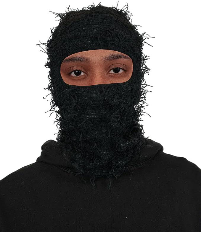 Lyfeminded ™️ Distressed Balaclava (Black)